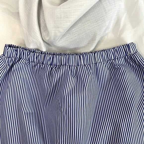 MAGIC Striped Floral Aline Embroidered Elastic Waist Midi Boho Skirt Size Small - Picture 3 of 10